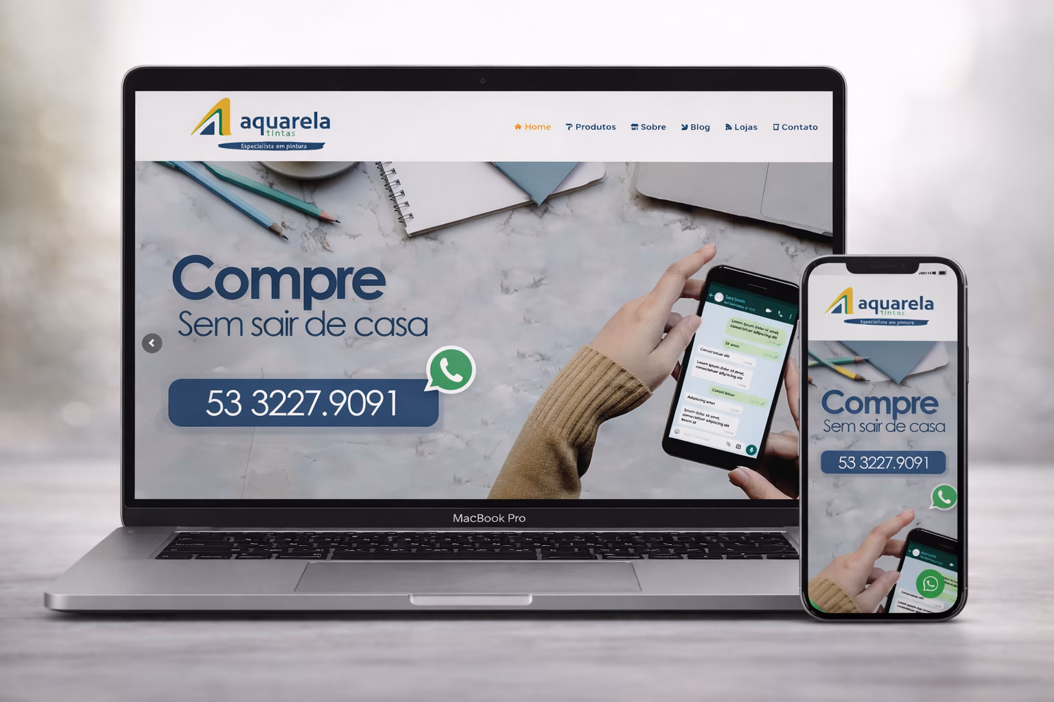 Site Aquarela Tintas
