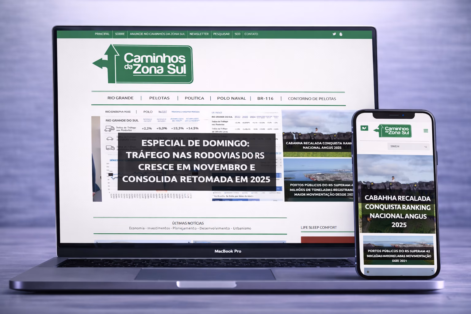 Site Caminhos da Zona Sul