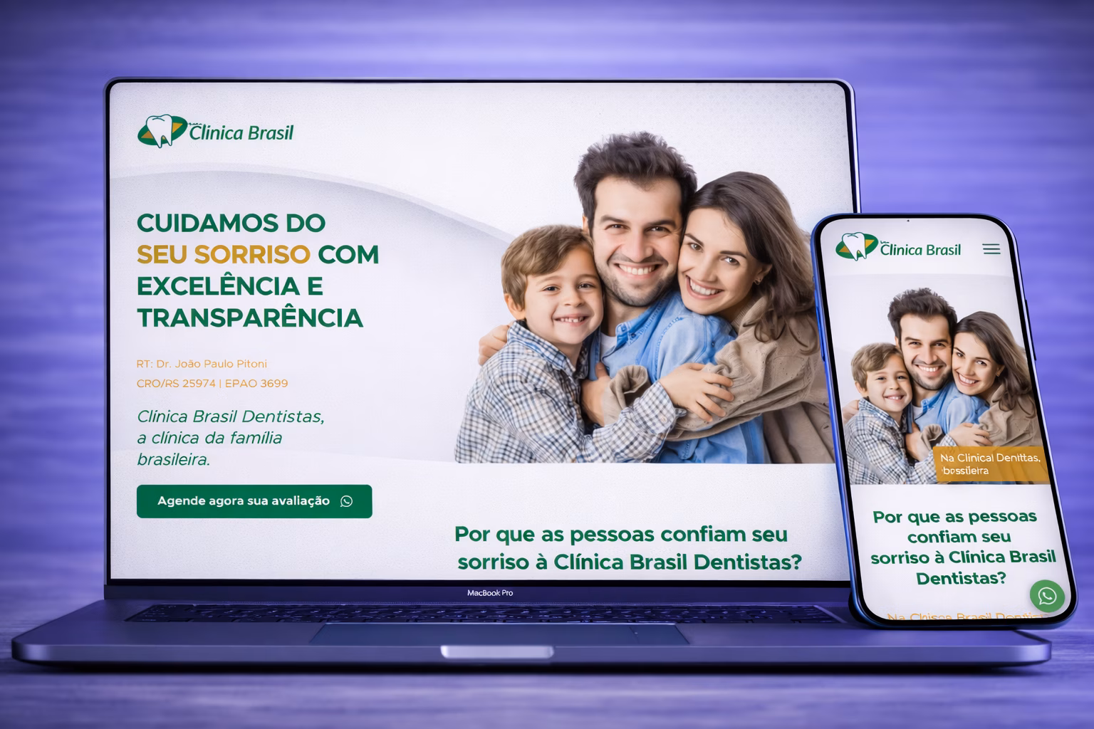 Site Clínica Brasil Erechim