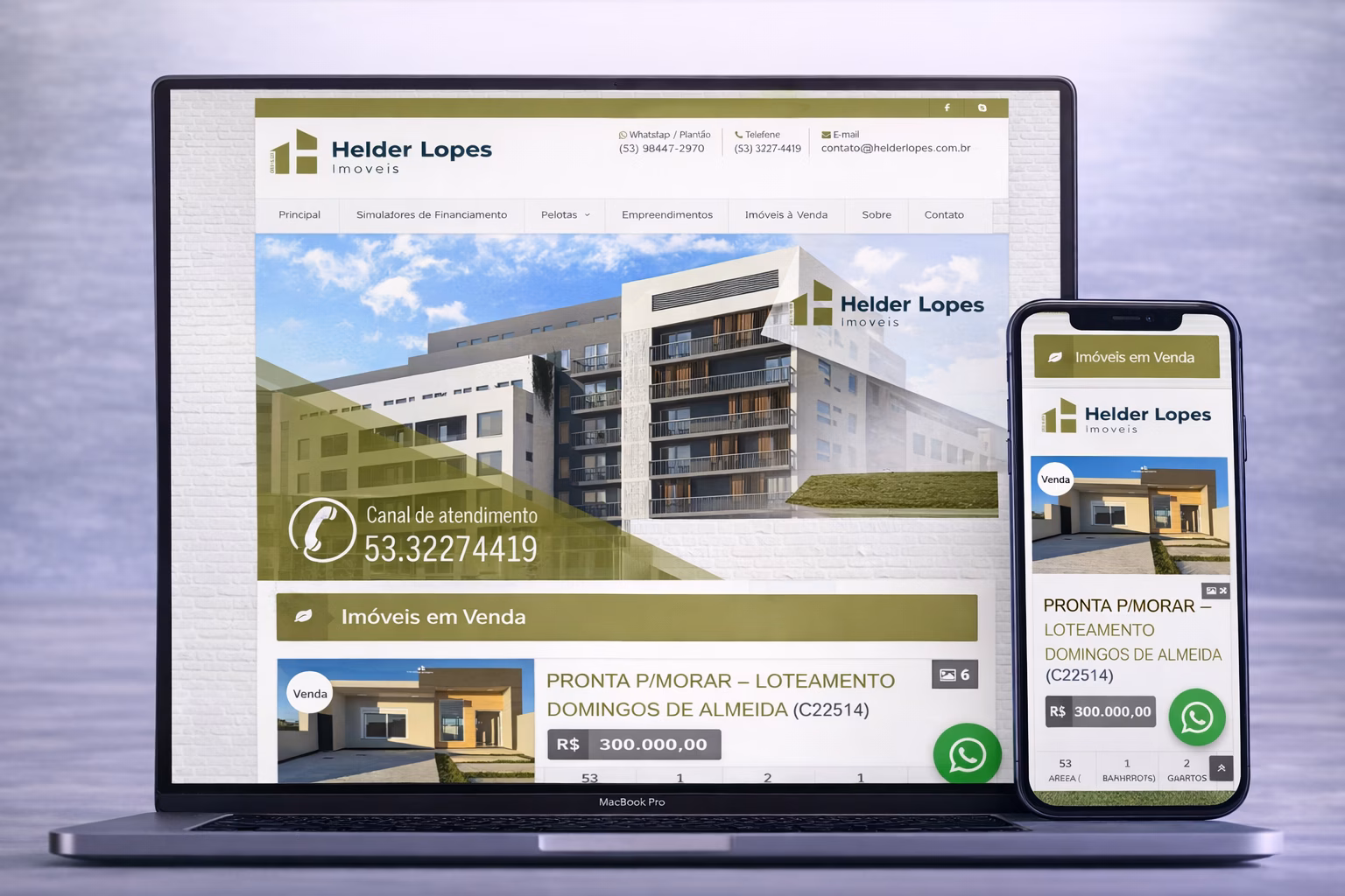 Site Helder Lopes Imóveis