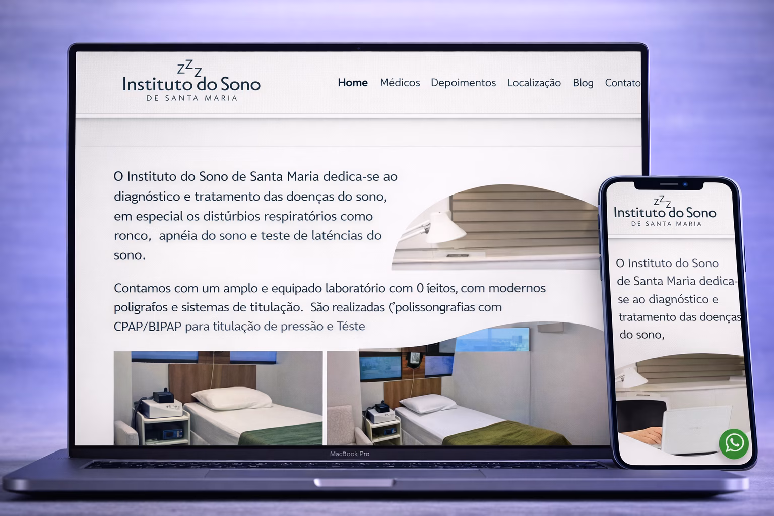 Site Instituto do Sono de Santa Maria