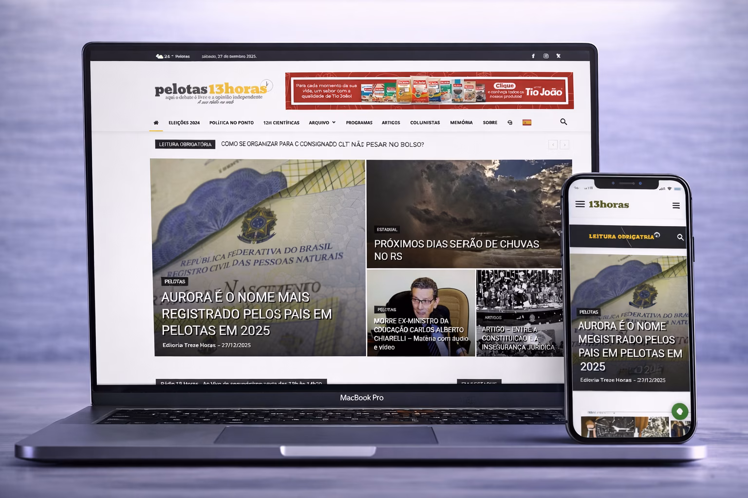 Site Pelotas 13 Horas