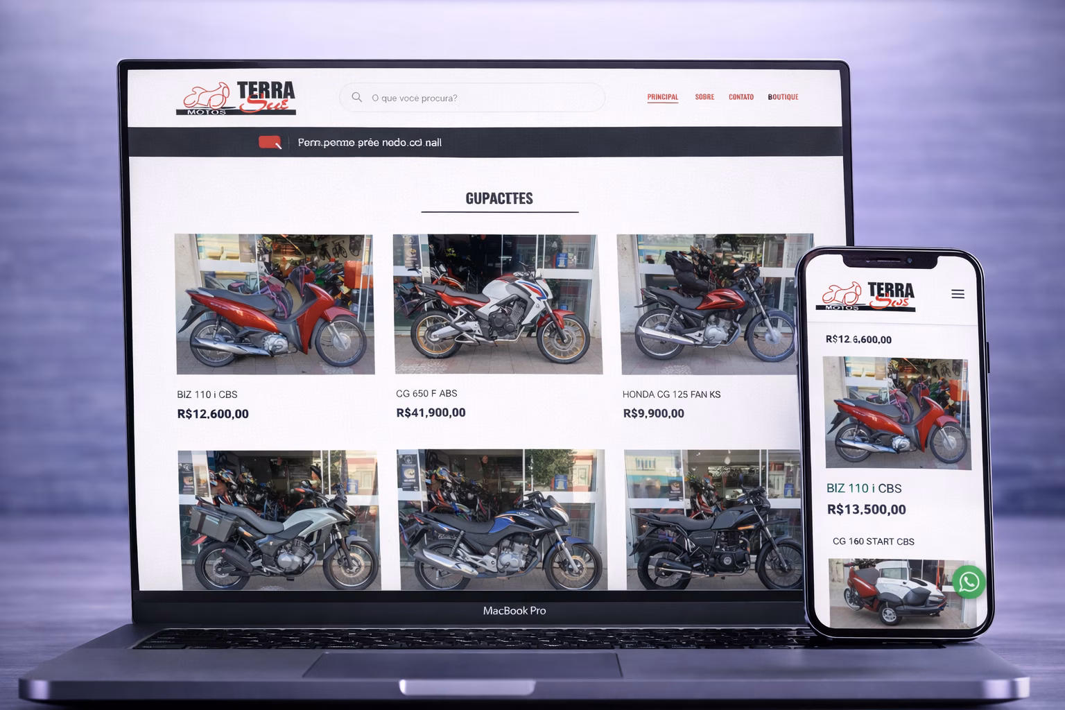 Site Revenda Terra Sul Motos